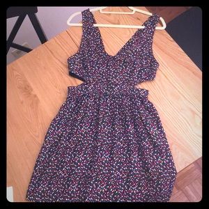 Rainbow polka dot dress